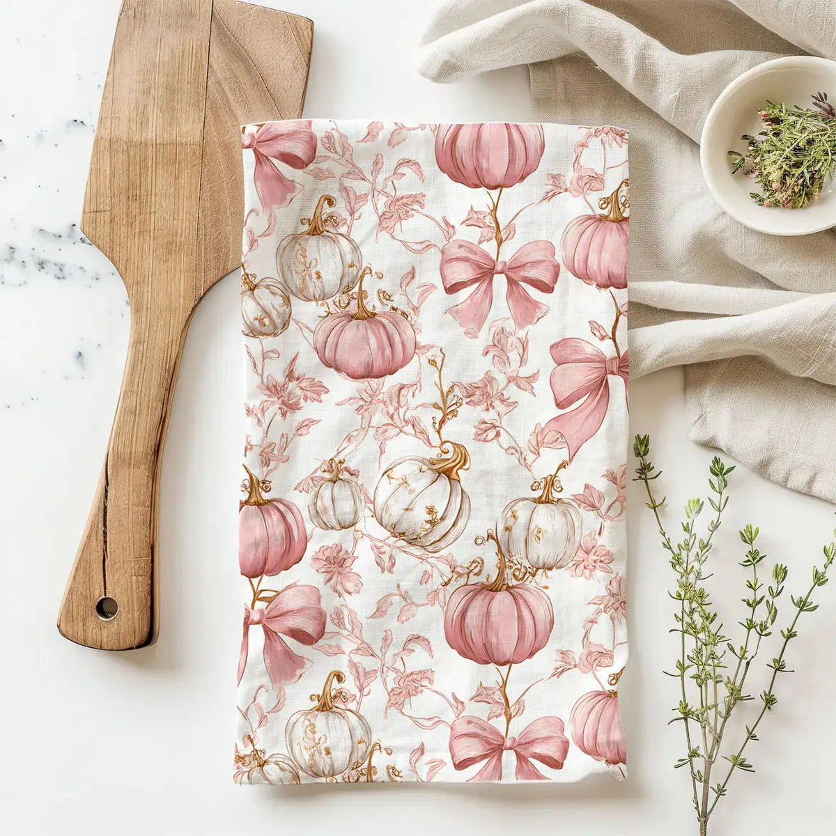 Pink Pumpkins Kitchen Towel Gia Roma Pink Pumpkins Kitchen Towel Gia Roma