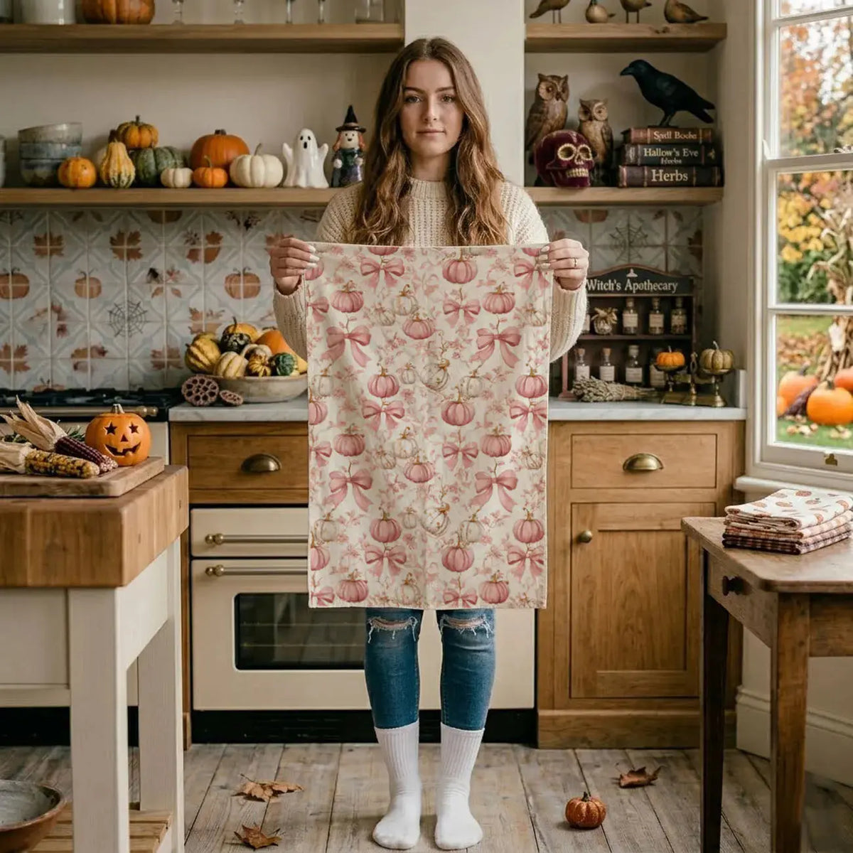 Pink Pumpkins Kitchen Towel Gia Roma Pink Pumpkins Kitchen Towel Gia Roma