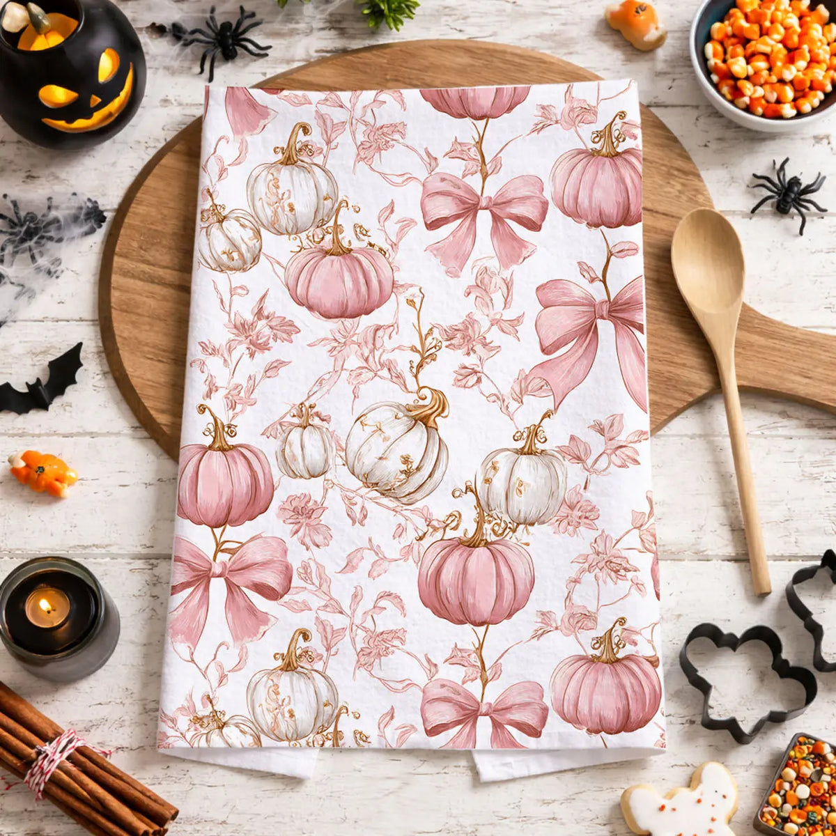 Pink Pumpkins Kitchen Towel Gia Roma Pink Pumpkins Kitchen Towel Gia Roma