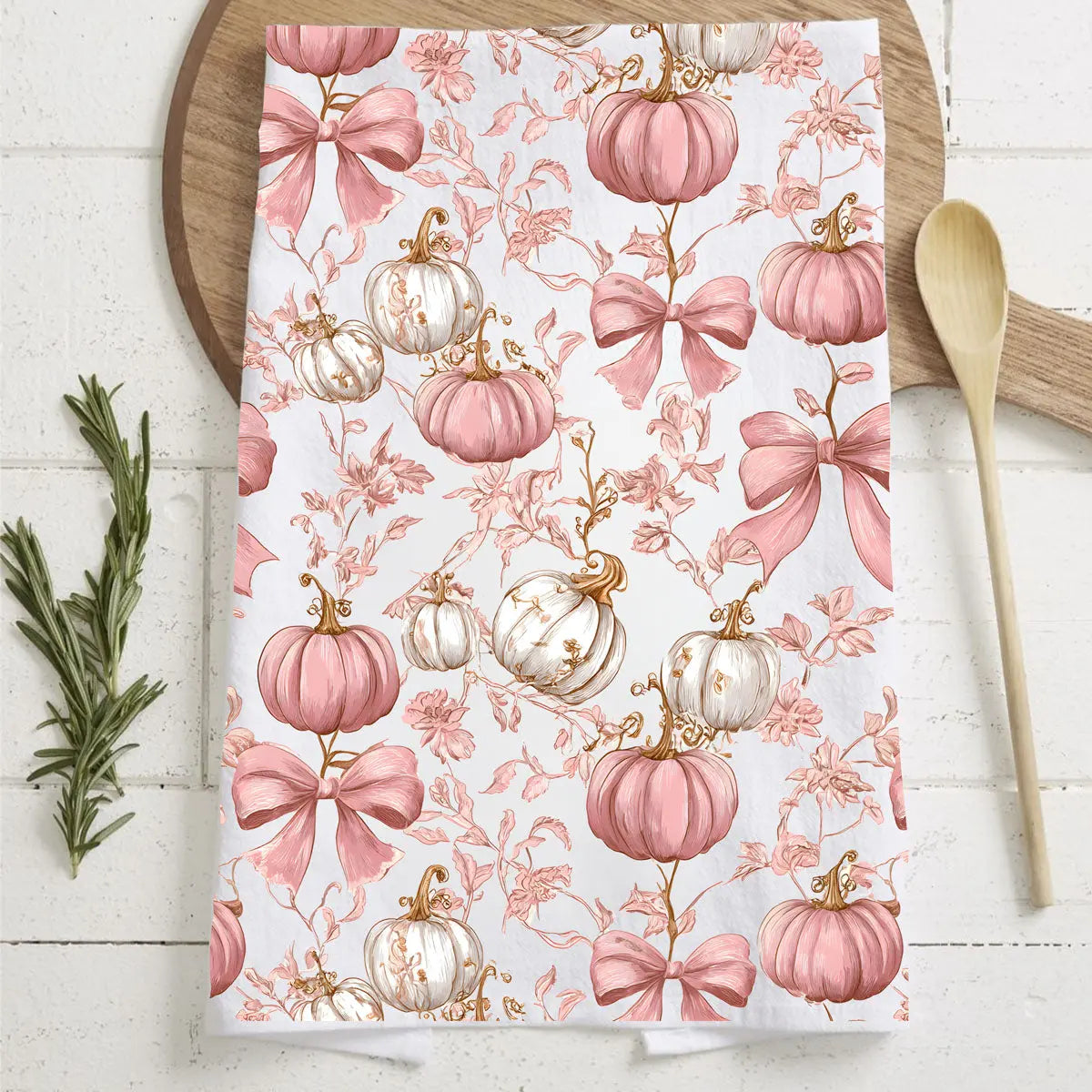 Pink Pumpkins Kitchen Towel Gia Roma Pink Pumpkins Kitchen Towel Gia Roma