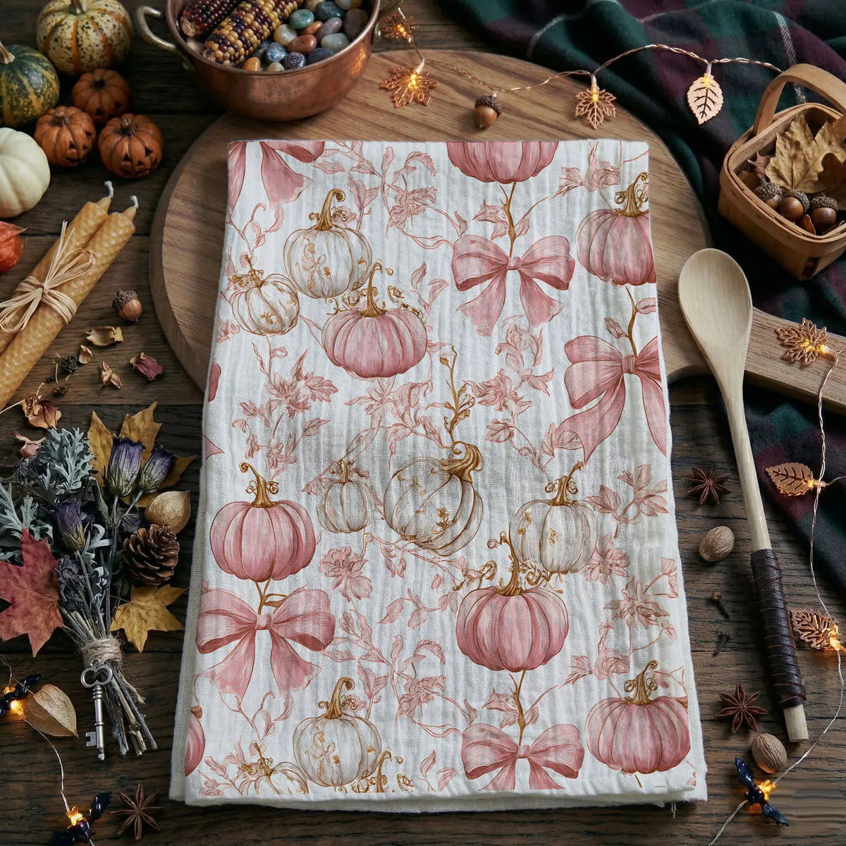 Pink Pumpkins Kitchen Towel Gia Roma Pink Pumpkins Kitchen Towel Gia Roma