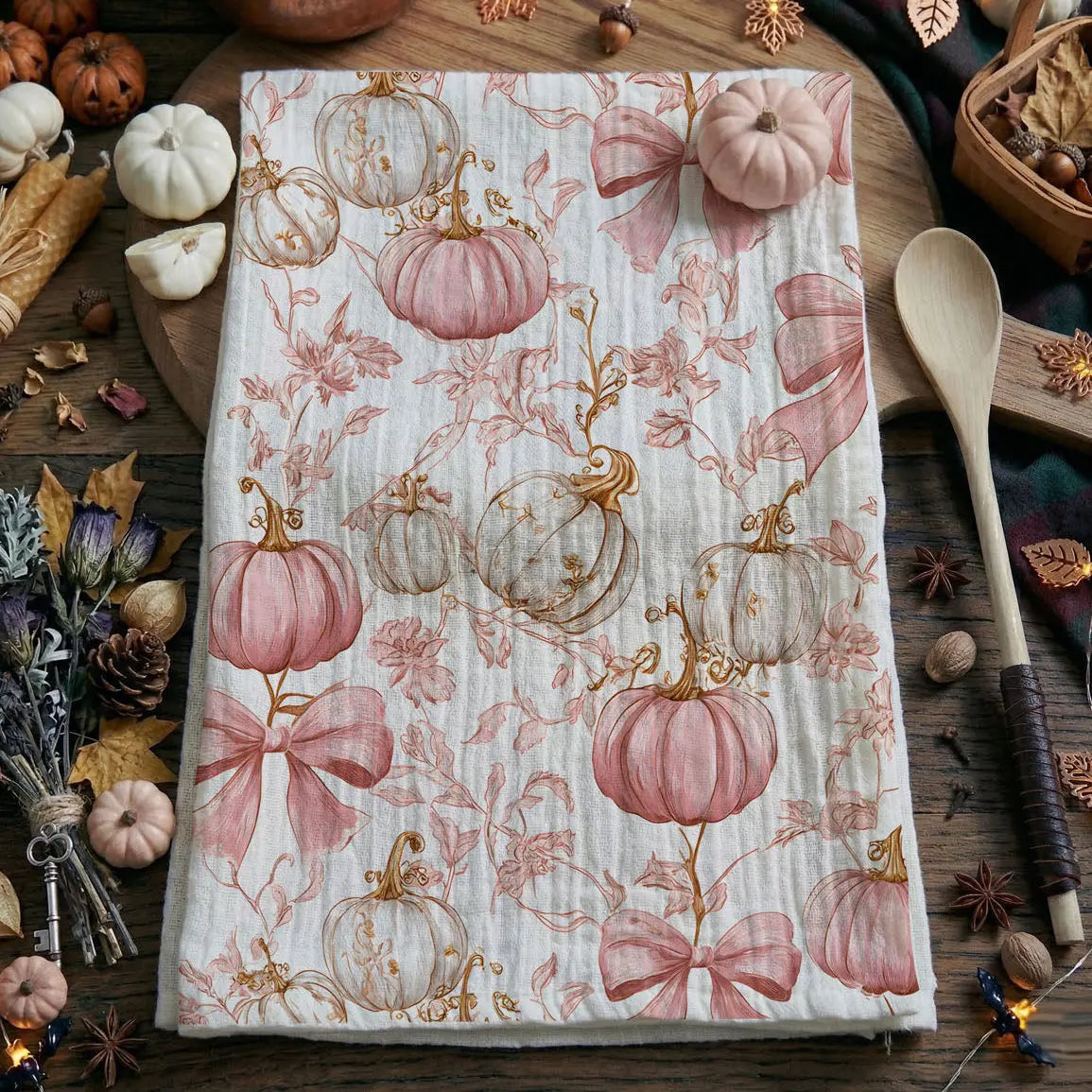 Pink Pumpkins Kitchen Towel Gia Roma Pink Pumpkins Kitchen Towel Gia Roma