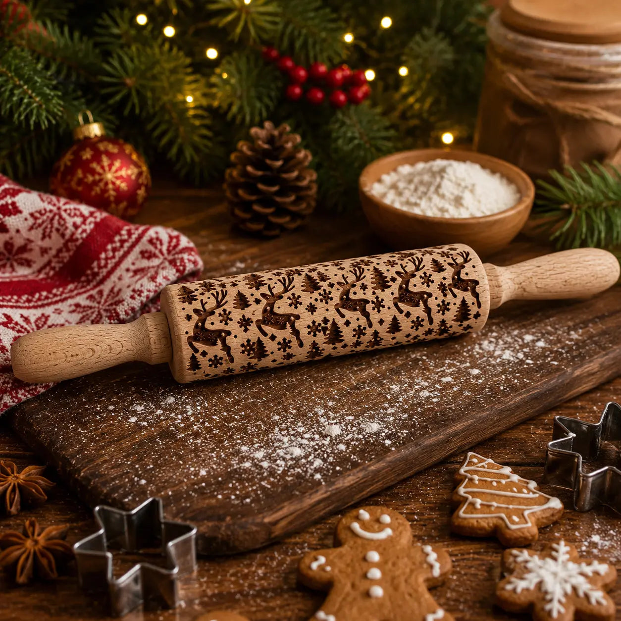 Christmas Rolling Pin Set | 10 Styles Gia Roma Christmas Rolling Pin Set | 10 Styles Gia Roma