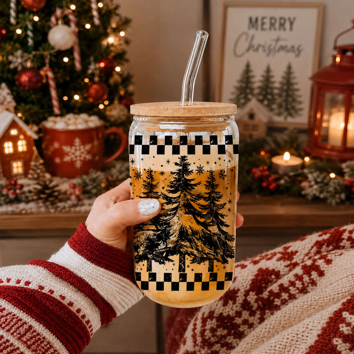 Retro Christmas Tree 17oz