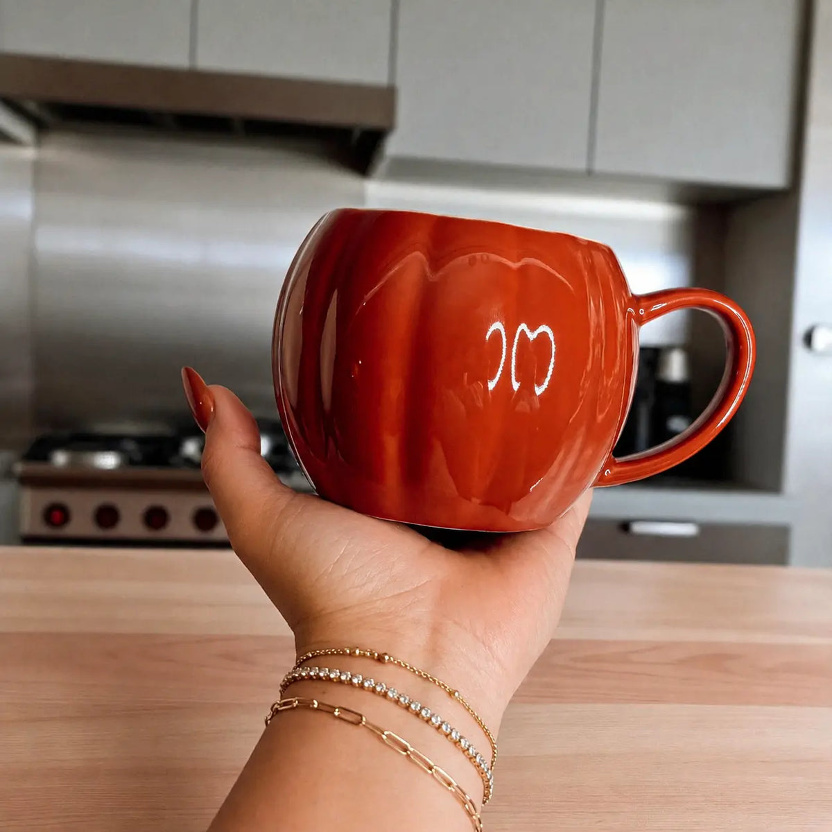 Pumpkin Shaped Ceramic Coffee Mug Gia Roma Pumpkin Shaped Ceramic Coffee Mug Gia Roma