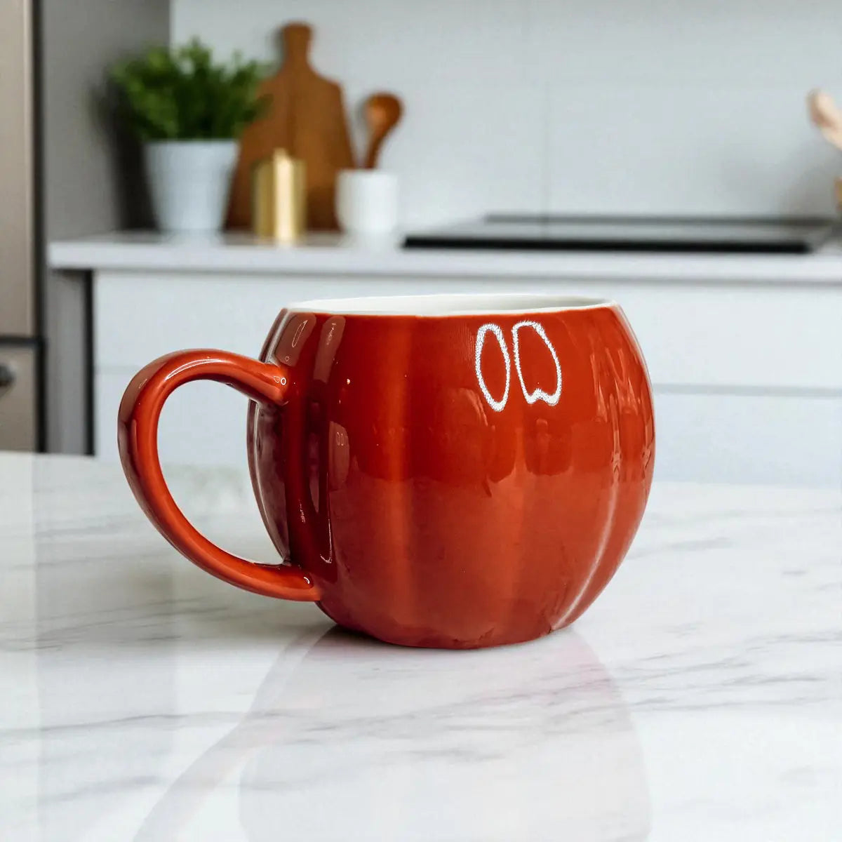 Pumpkin Shaped Ceramic Coffee Mug Gia Roma Pumpkin Shaped Ceramic Coffee Mug Gia Roma
