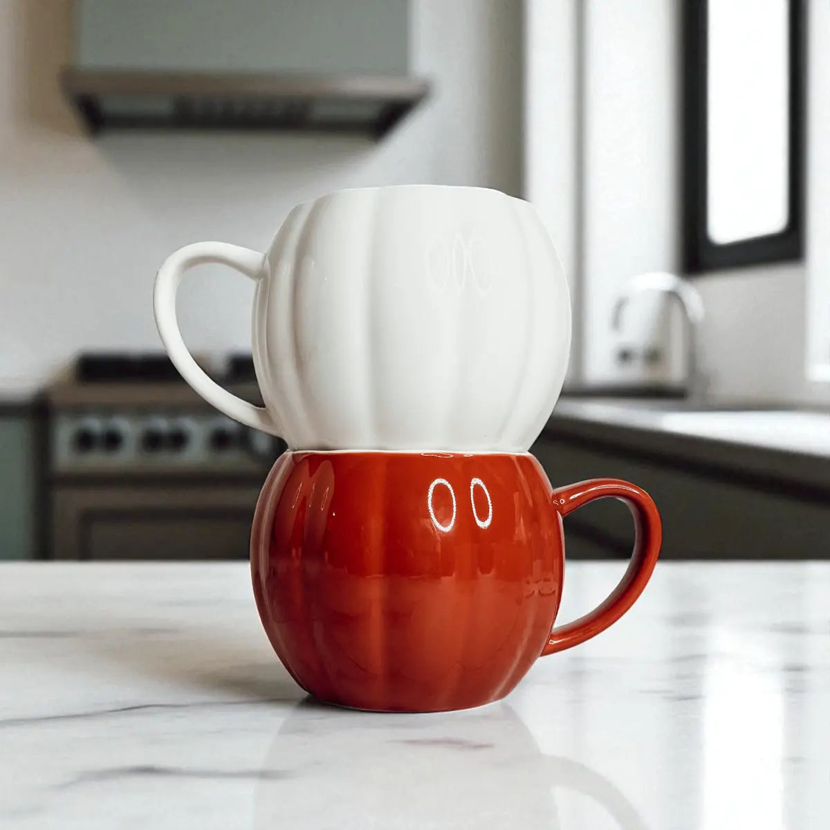 Pumpkin Shaped Ceramic Coffee Mug Gia Roma Pumpkin Shaped Ceramic Coffee Mug Gia Roma