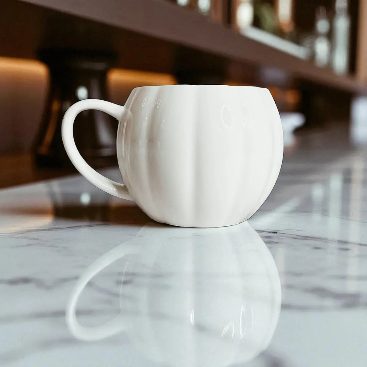 Pumpkin Shaped Ceramic Coffee Mug Gia Roma Pumpkin Shaped Ceramic Coffee Mug Gia Roma