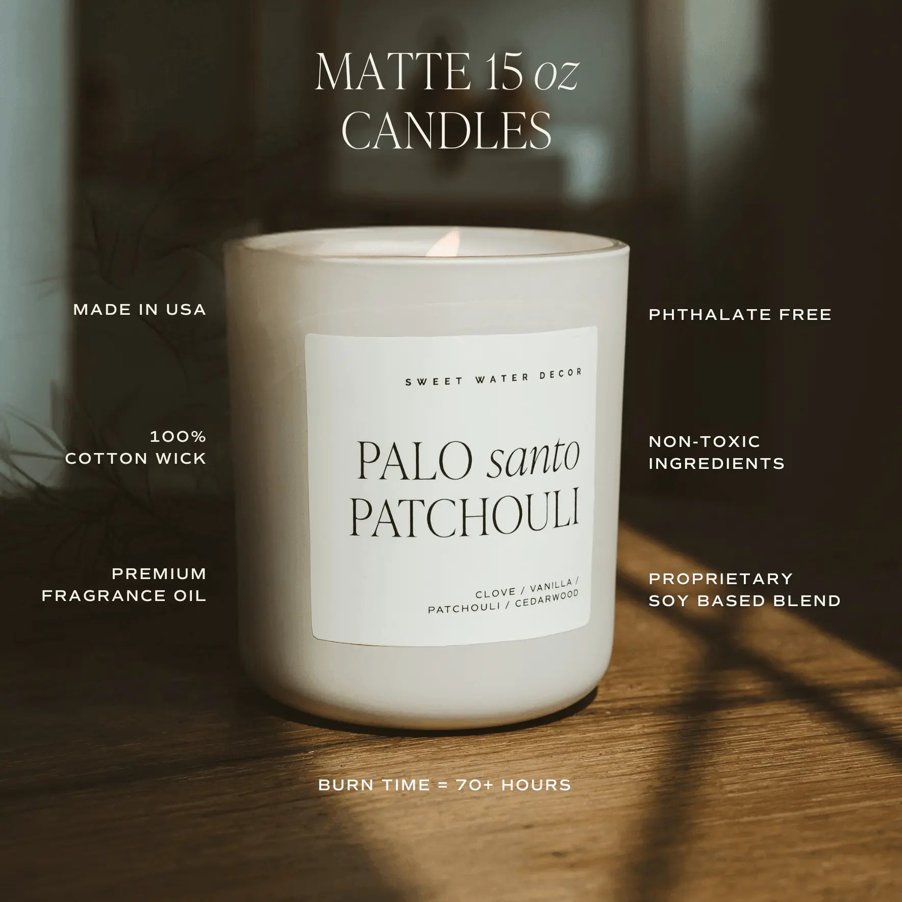 Mango and Coconut Soy Candle - Tan Matte Jar - 15 oz Sweet Water Decor