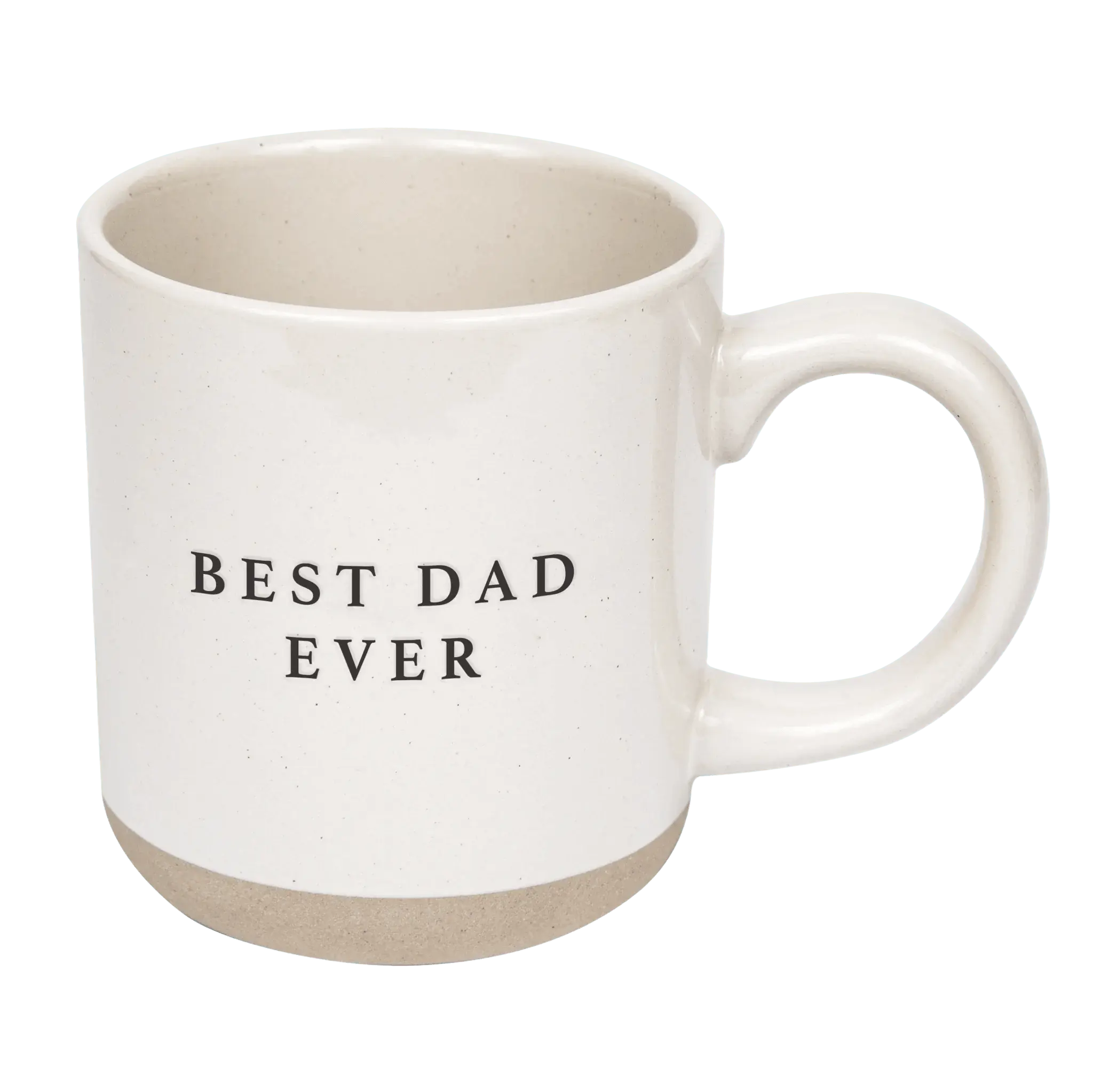 Best Dad Ever ceramic mug, cozy farmhouse style coffee cup for dad gifts