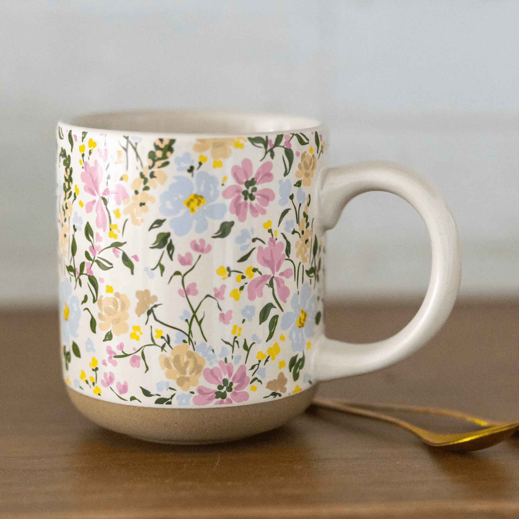 Floral 14oz. Stoneware Coffee Mug - KJ Cozy Designs