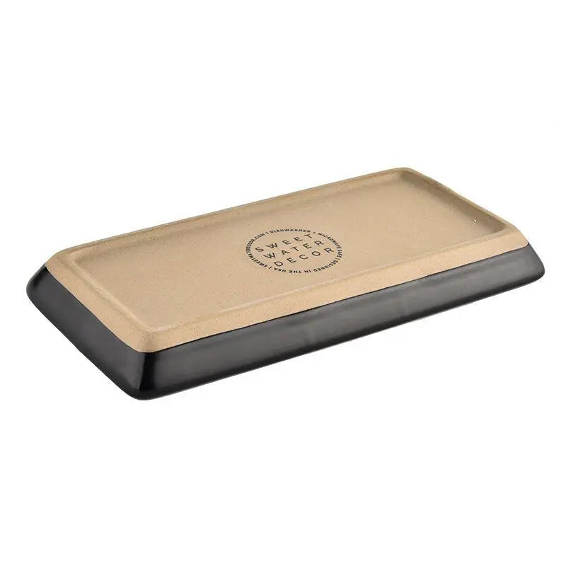 Black Stoneware Tray - KJ Cozy Designs