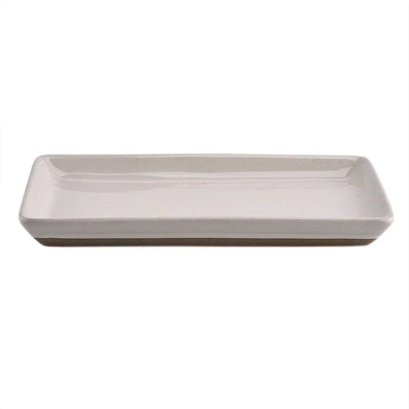 Cream Stoneware Tray - KJ Cozy Designs