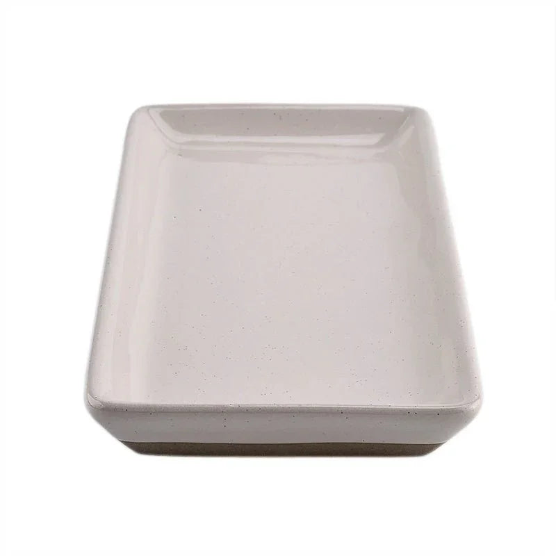 Cream Stoneware Tray - KJ Cozy Designs