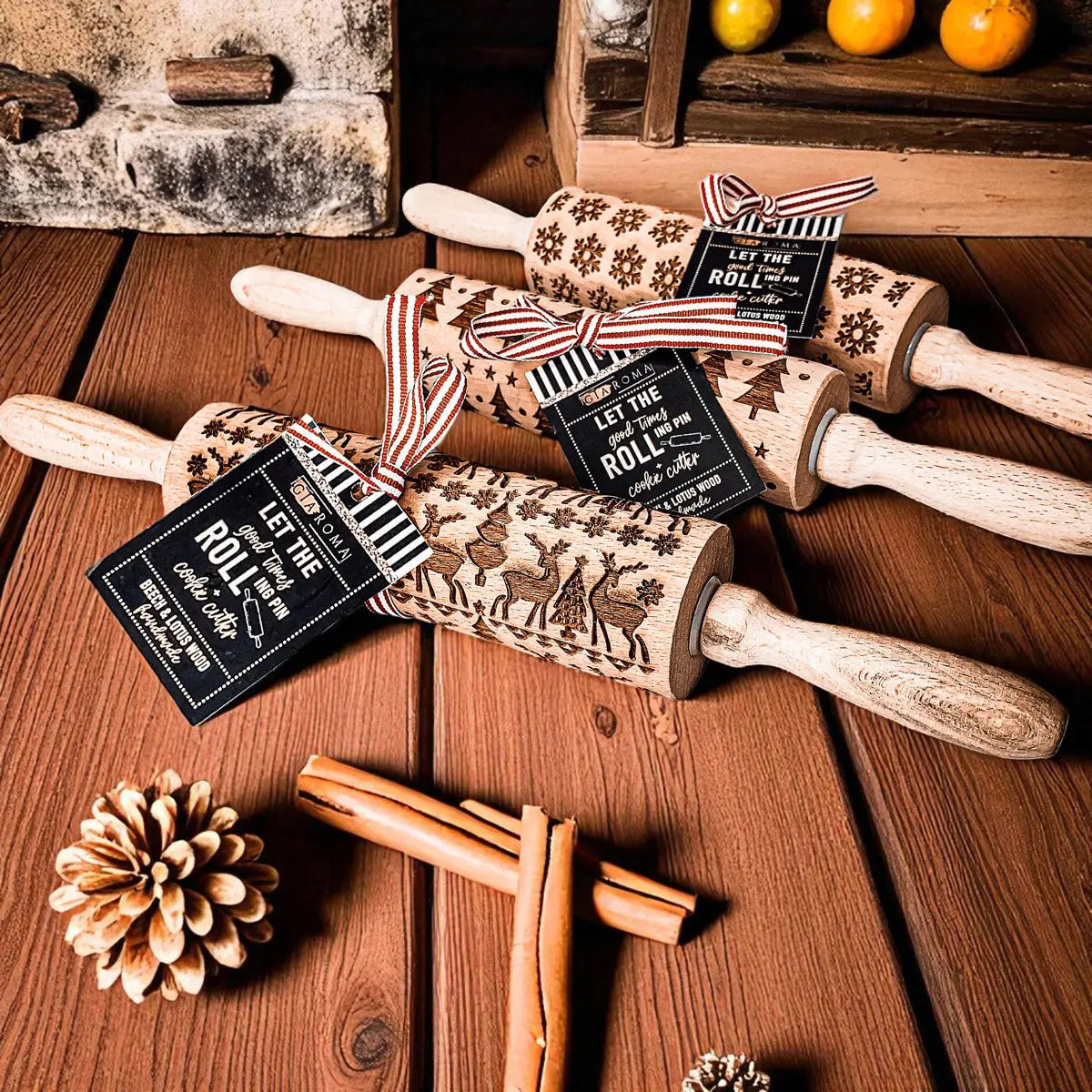 Christmas Rolling Pin Set | 10 Styles Gia Roma