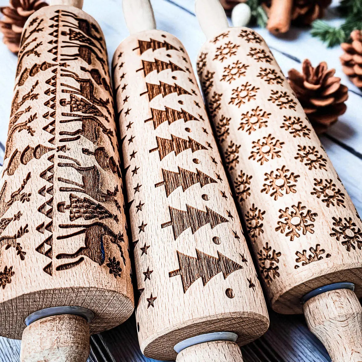 Christmas Rolling Pin Set | 10 Styles Gia Roma