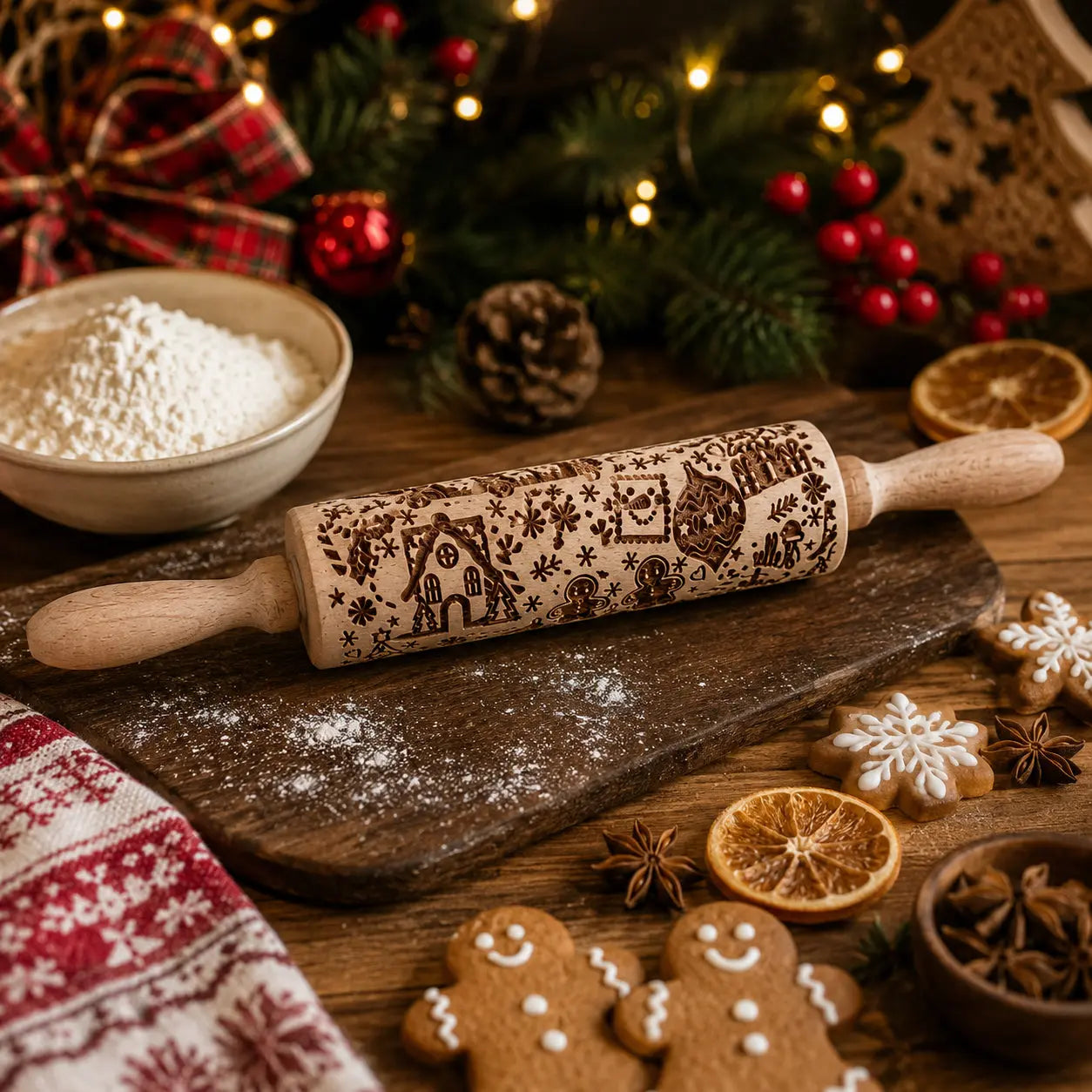 Christmas Rolling Pin Set | 10 Styles Gia Roma Christmas Rolling Pin Set | 10 Styles Gia Roma