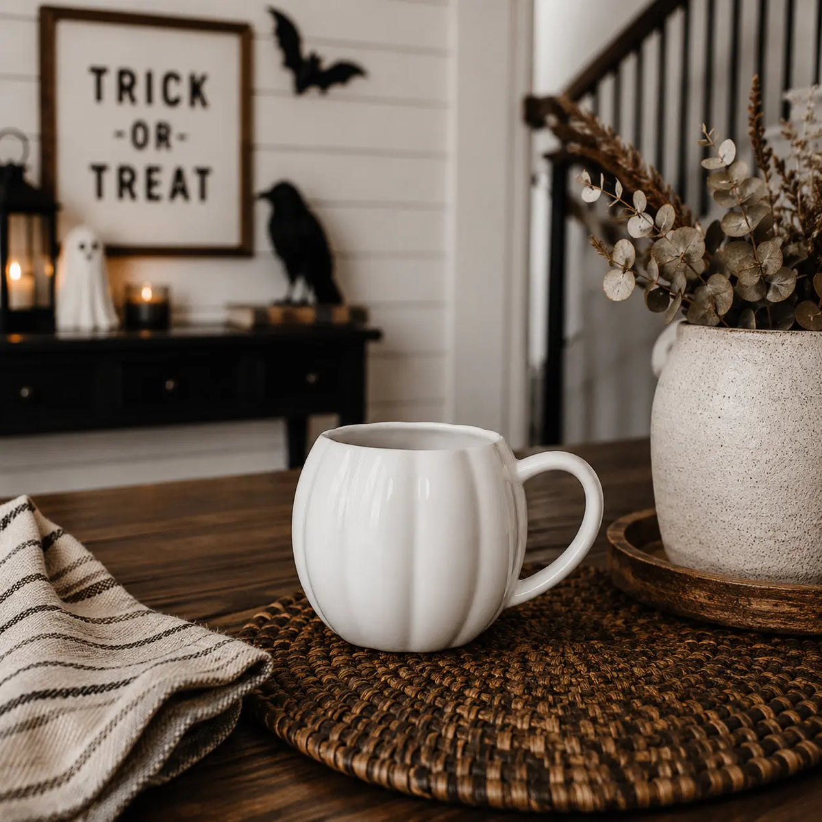 Pumpkin Shaped Ceramic Coffee Mug Gia Roma Pumpkin Shaped Ceramic Coffee Mug Gia Roma