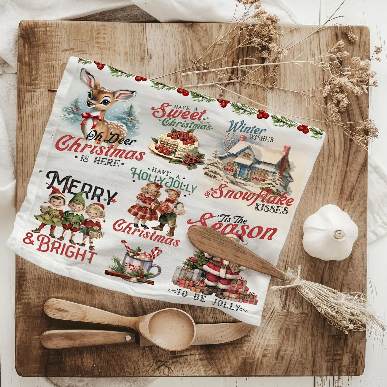 Vintage Christmas Kitchen Towel Gia Roma Vintage Christmas Kitchen Towel Gia Roma