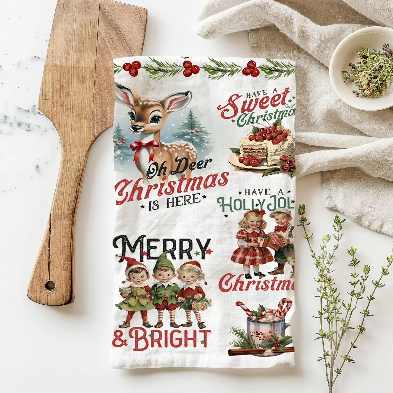 Vintage Christmas Kitchen Towel Gia Roma Vintage Christmas Kitchen Towel Gia Roma