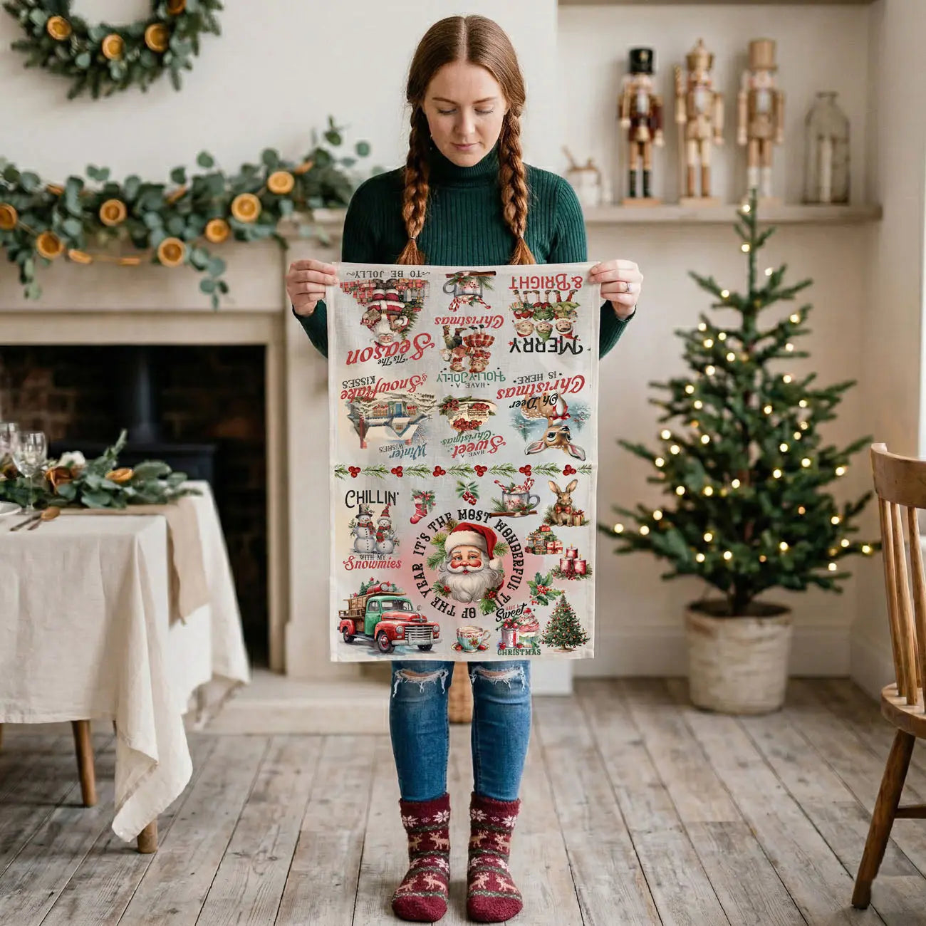 Vintage Christmas Kitchen Towel Gia Roma Vintage Christmas Kitchen Towel Gia Roma