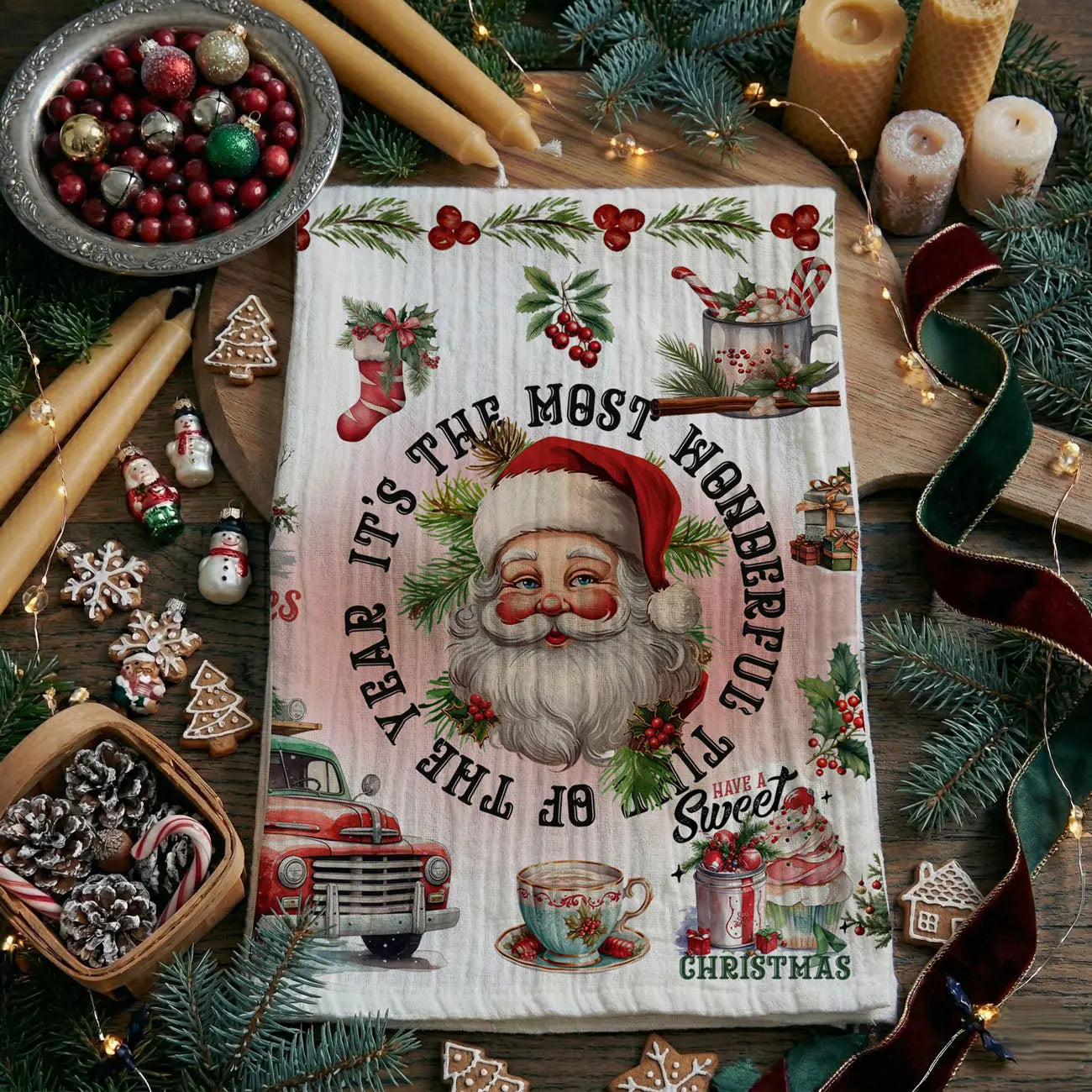 Vintage Christmas Kitchen Towel Gia Roma Vintage Christmas Kitchen Towel Gia Roma