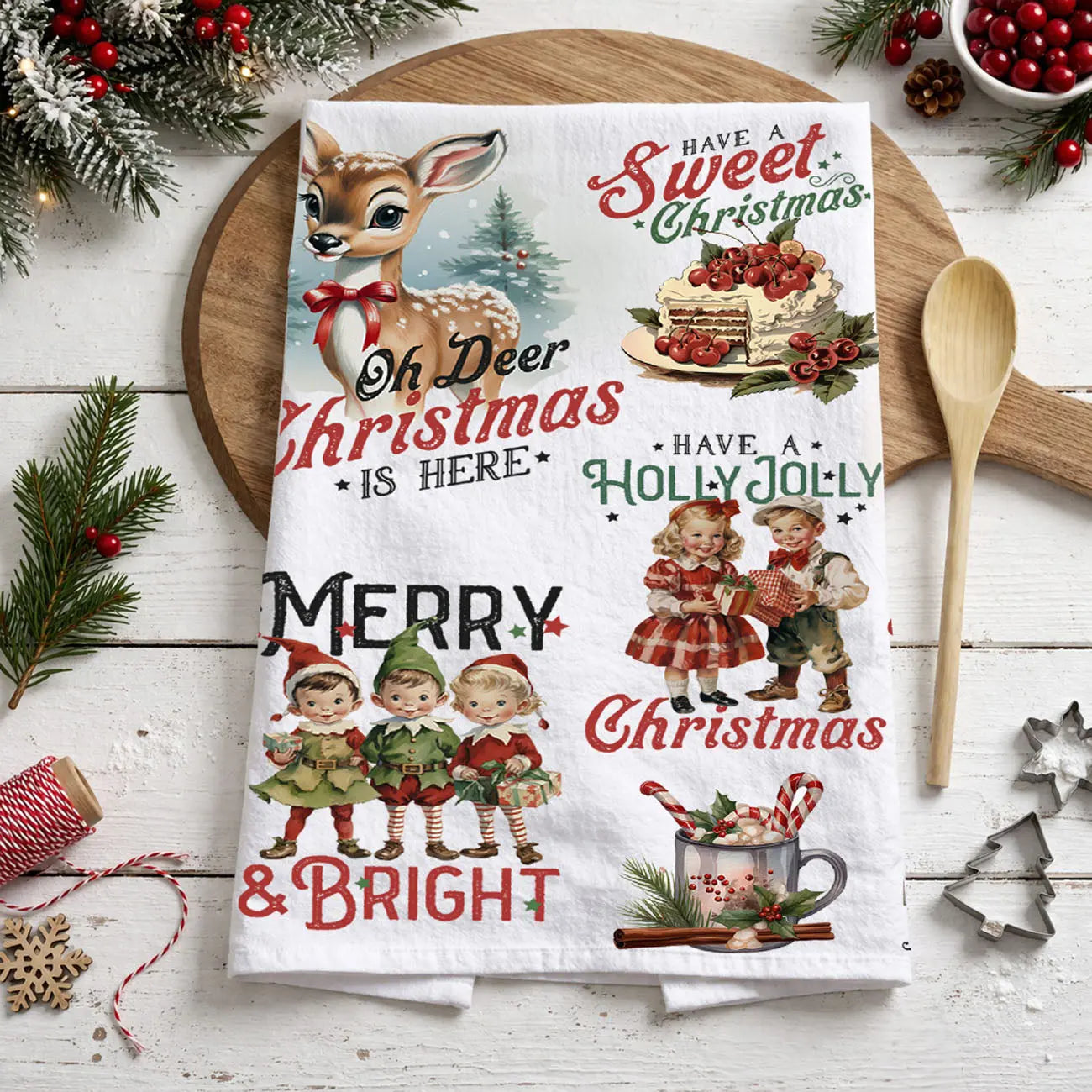 Vintage Christmas Kitchen Towel Gia Roma Vintage Christmas Kitchen Towel Gia Roma