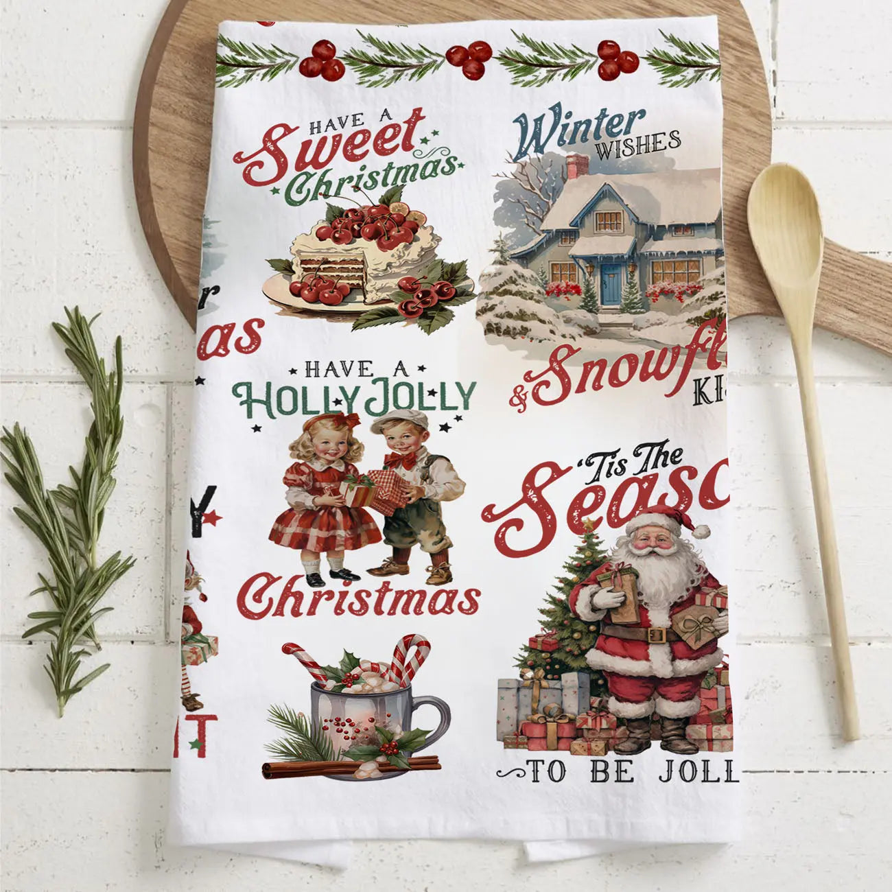 Vintage Christmas Kitchen Towel Gia Roma Vintage Christmas Kitchen Towel Gia Roma