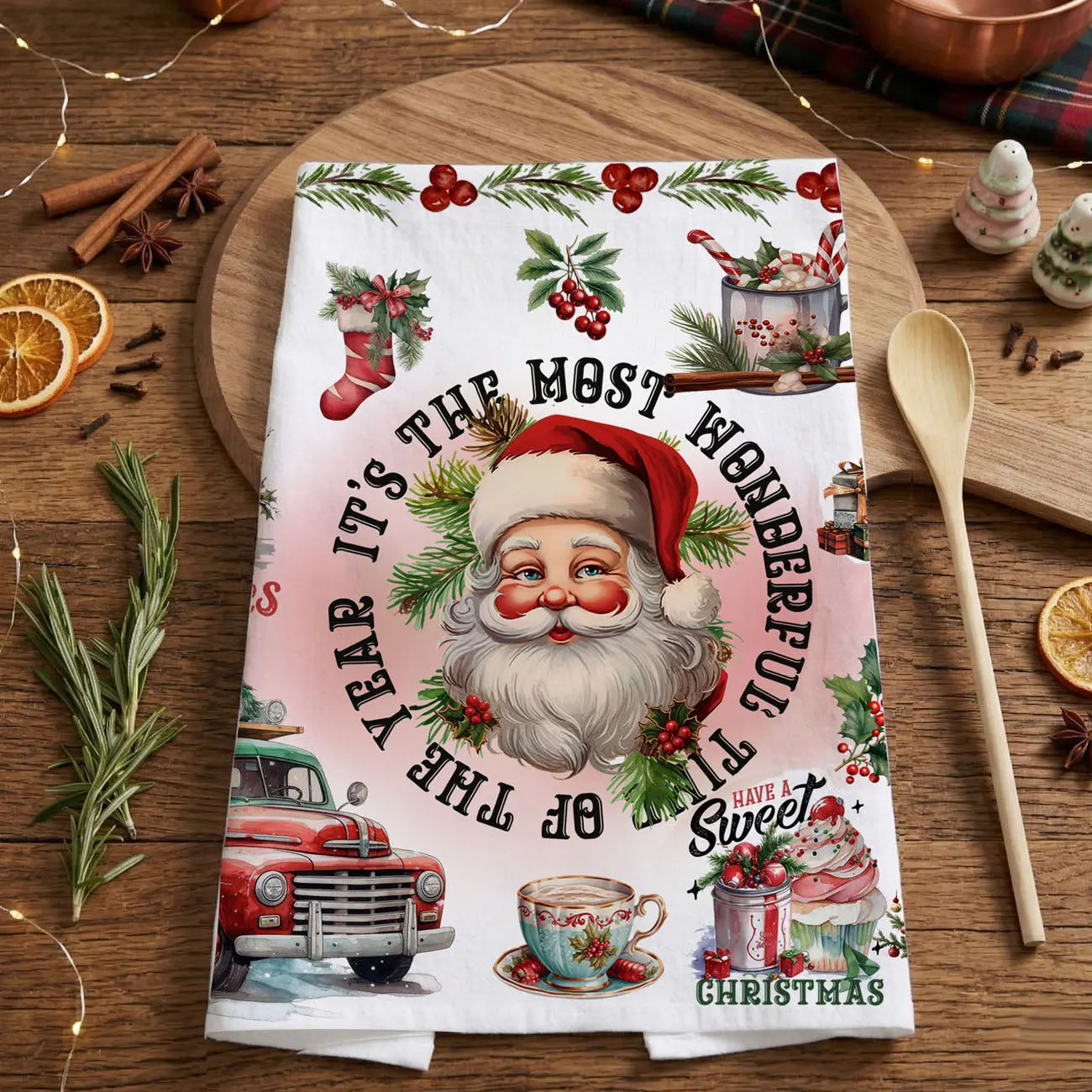 Vintage Christmas Kitchen Towel Gia Roma Vintage Christmas Kitchen Towel Gia Roma