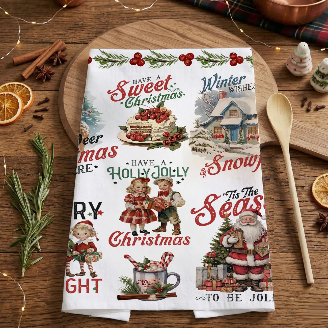 Vintage Christmas Kitchen Towel Gia Roma Vintage Christmas Kitchen Towel Gia Roma
