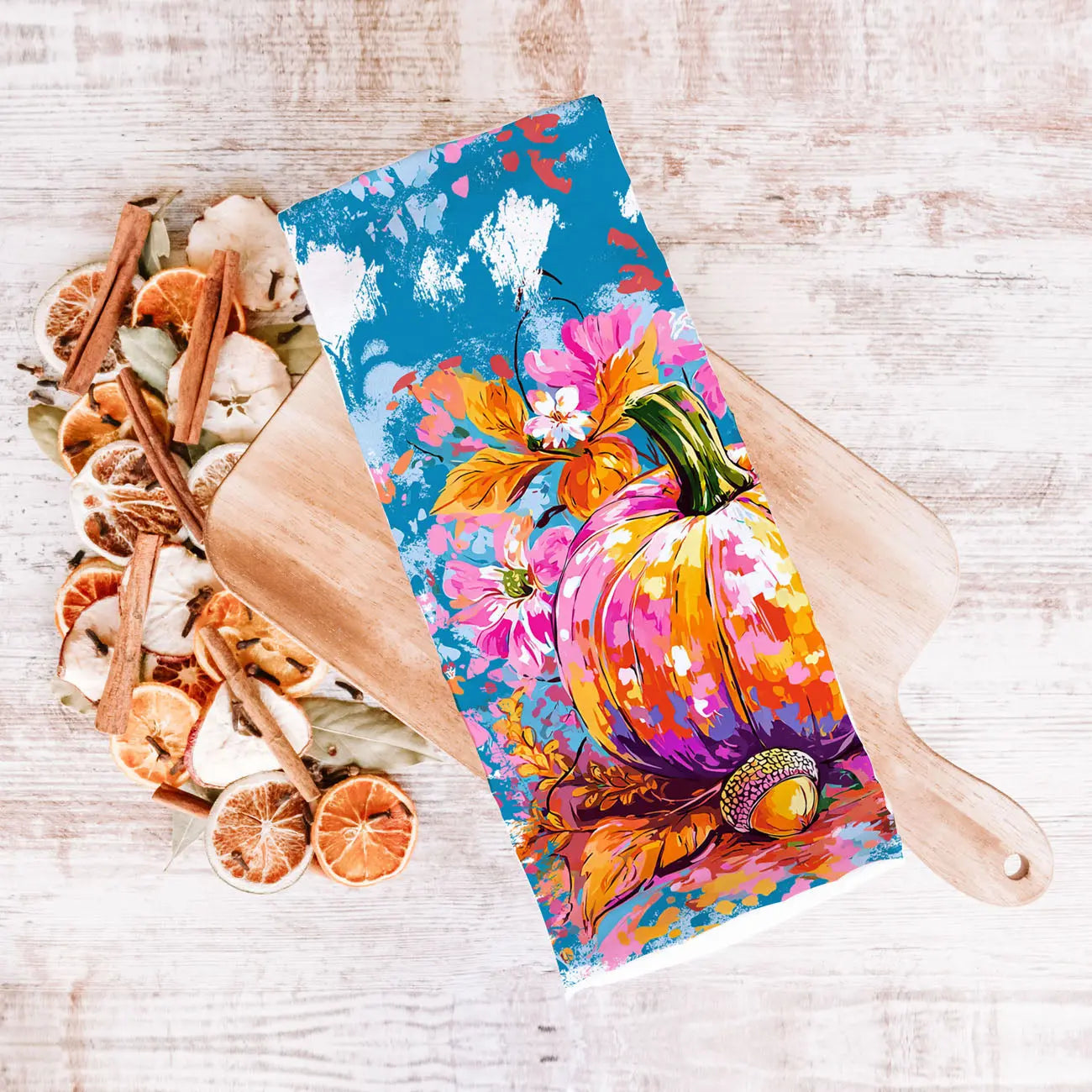 Painted Pumpkin Kitchen Towel Gia Roma Painted Pumpkin Kitchen Towel Gia Roma