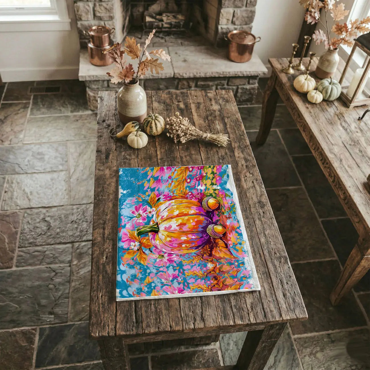 Painted Pumpkin Kitchen Towel Gia Roma Painted Pumpkin Kitchen Towel Gia Roma