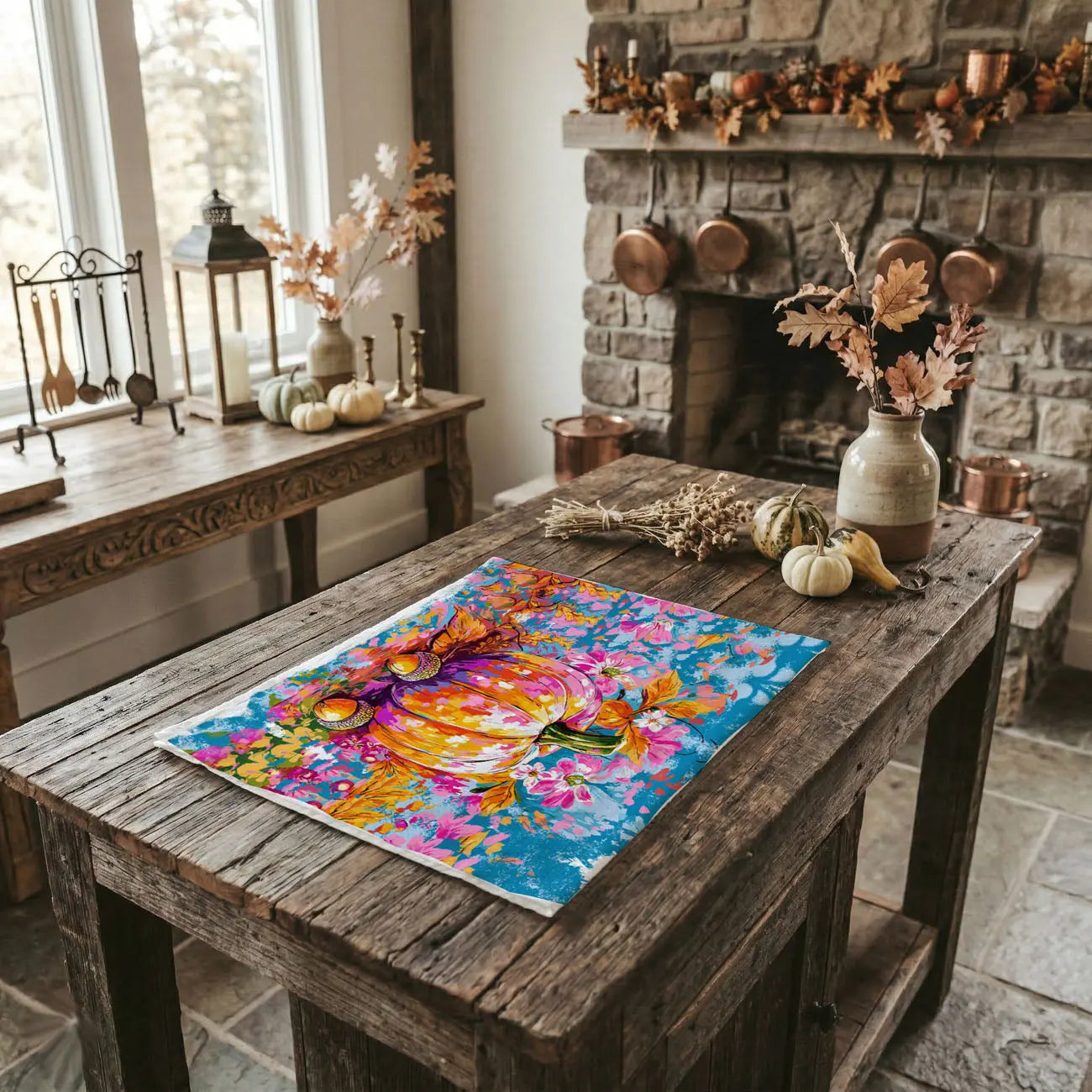 Painted Pumpkin Kitchen Towel Gia Roma Painted Pumpkin Kitchen Towel Gia Roma