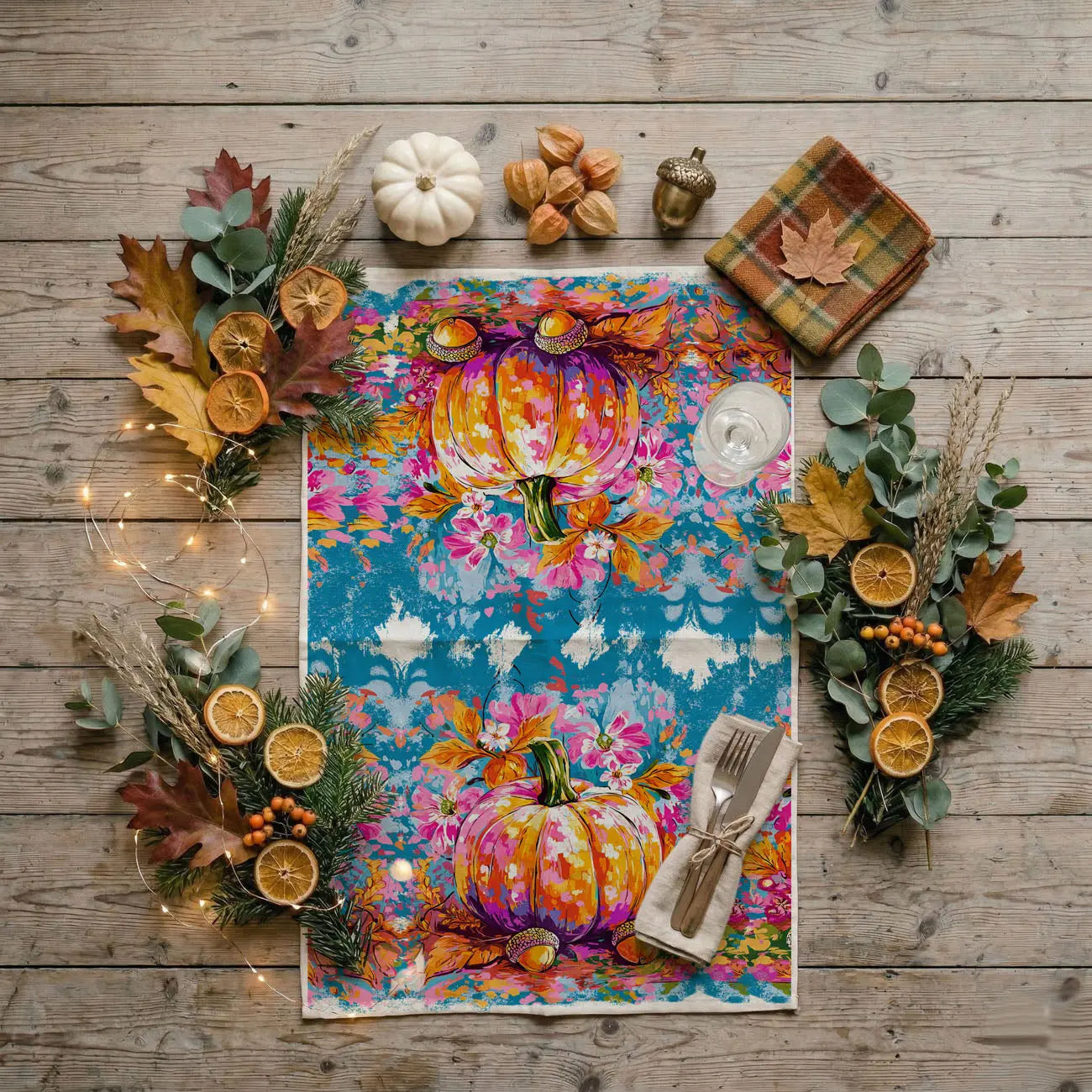 Painted Pumpkin Kitchen Towel Gia Roma Painted Pumpkin Kitchen Towel Gia Roma