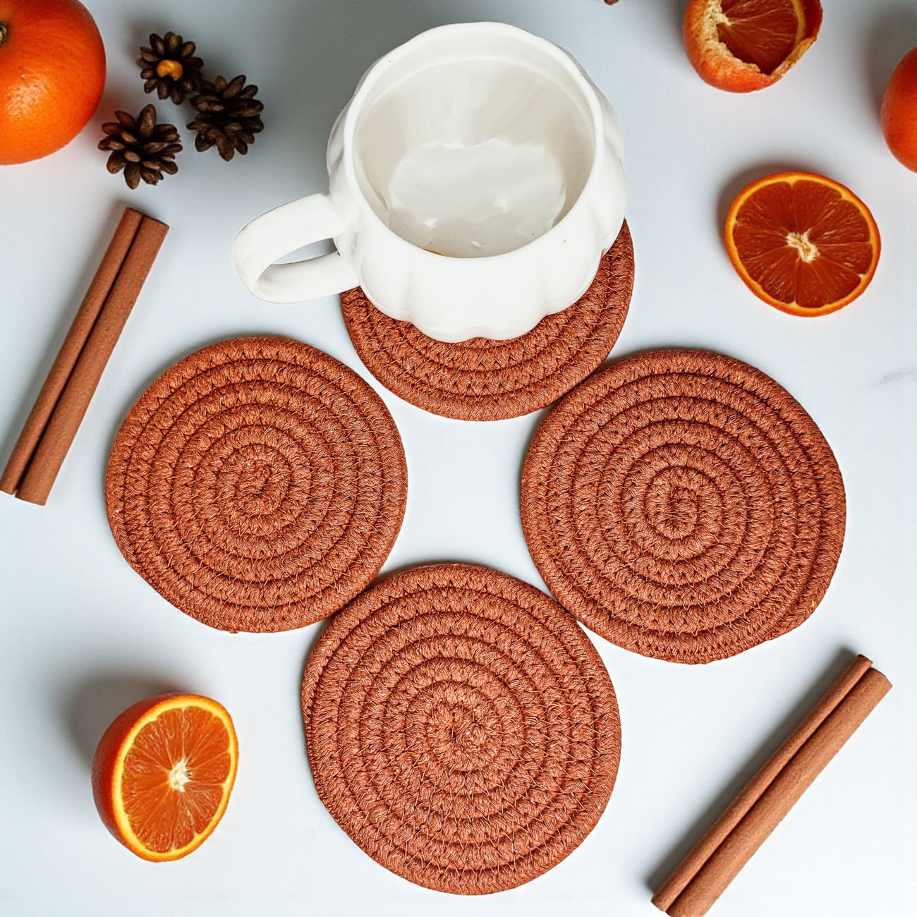 Fall Fabric Coasters Gia Roma Fall Fabric Coasters Gia Roma