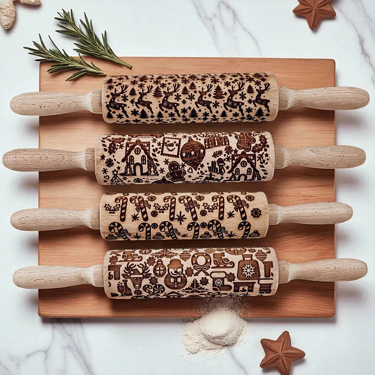 Christmas Rolling Pin Set | 10 Styles Gia Roma