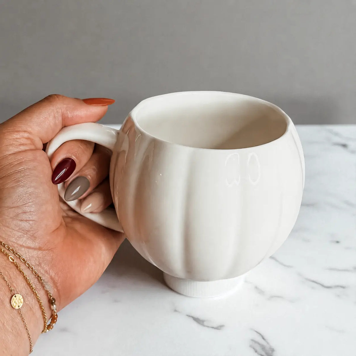 Pumpkin Shaped Ceramic Coffee Mug Gia Roma Pumpkin Shaped Ceramic Coffee Mug Gia Roma